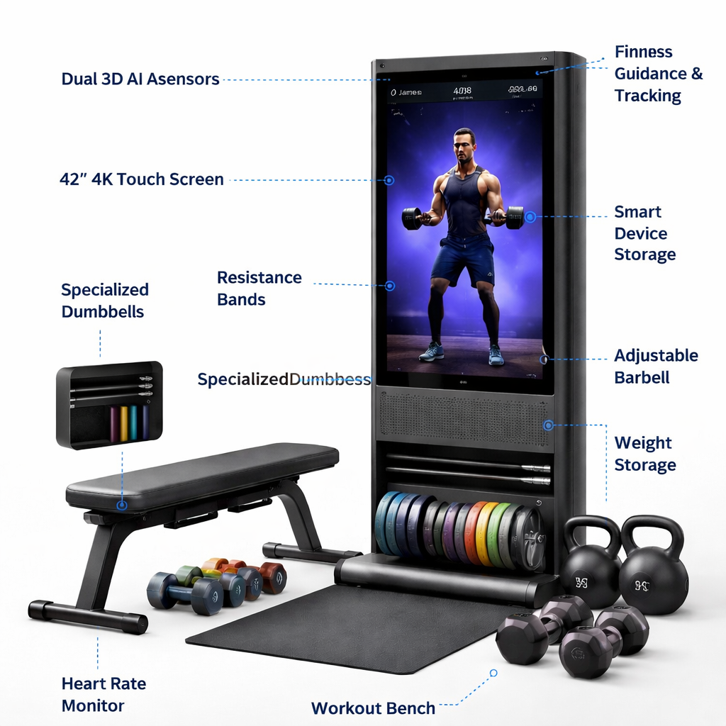 CoreSync MirrorPro AI Smart Home Gym System