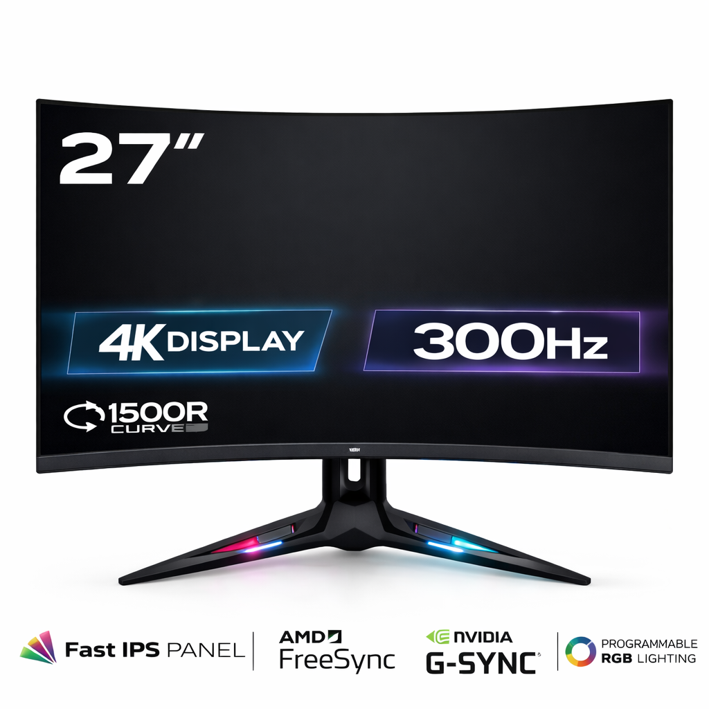 INTECH HyperCurve 27" 4K RGB Gaming Monitor